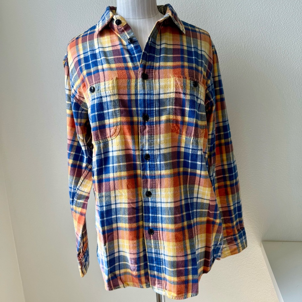Uniqlo Plaid Double Pocket Cotton Flannel Button-Down Shirt Men’s Size Medium
